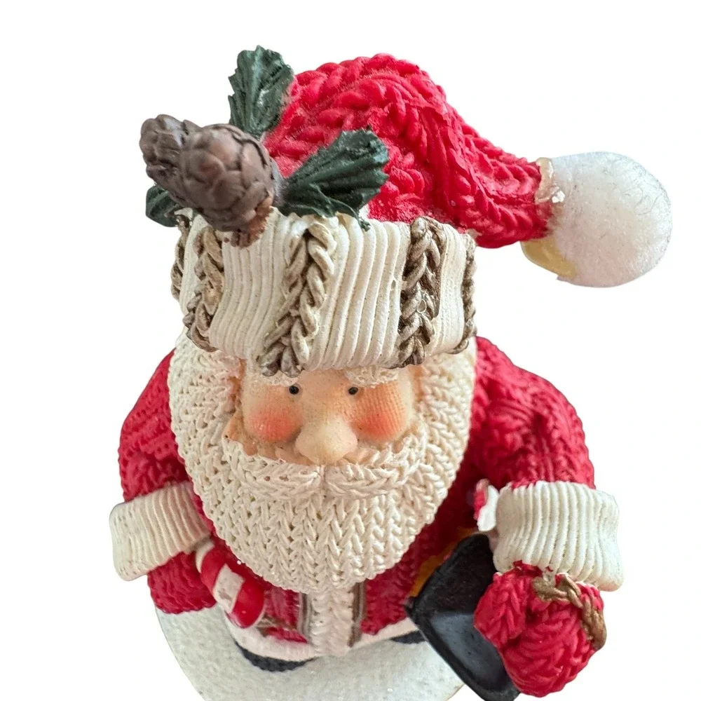 Santa Claus Stocking Hanger Cardinal Birdhouse Texture‎ Resin mantle decor